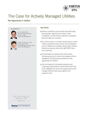The Case for Actively Managed Utilities