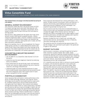 z - Cover Image: Virtus Convertible Fund Commentary