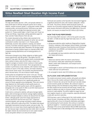 z - Cover Image: Virtus Newfleet Short Duration High Income Fund Commentary