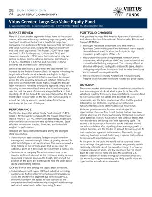z - Cover Image: Virtus Ceredex Large-Cap Value Equity Fund Commentary